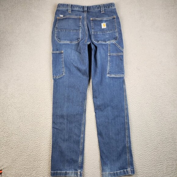 Carhartt Other - Carhartt Jeans Mens 32x34 Blue Relaxed Denim Straight Rugged Flex Workwear Pants